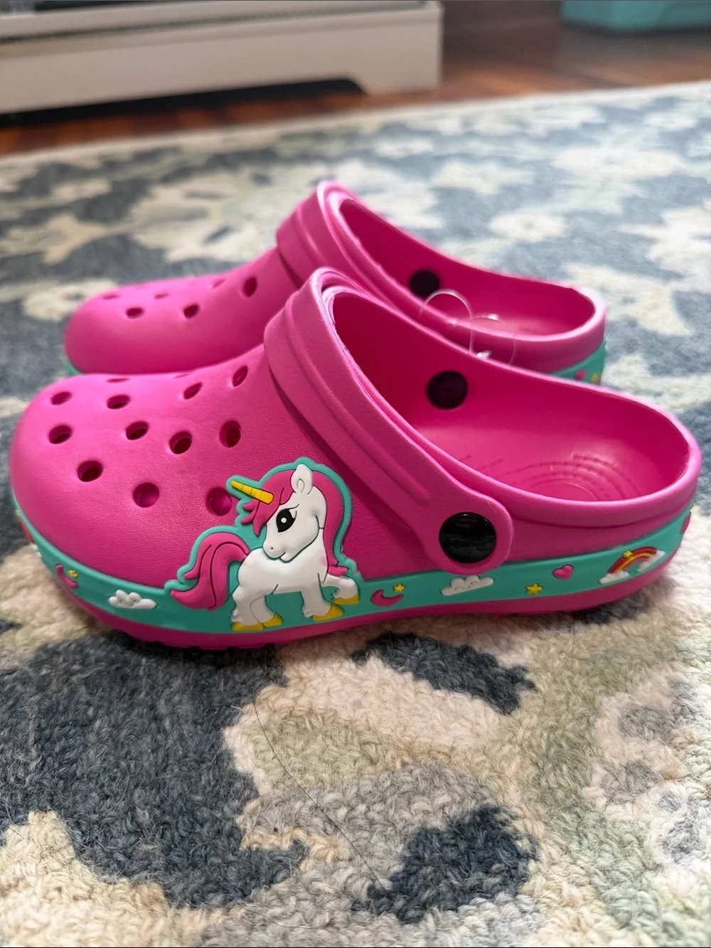 Kids Pink Unicorn Clog Sandals